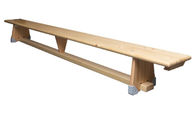 Natural Wooden Gymnastics Balancing Bench School Gym Adjustable